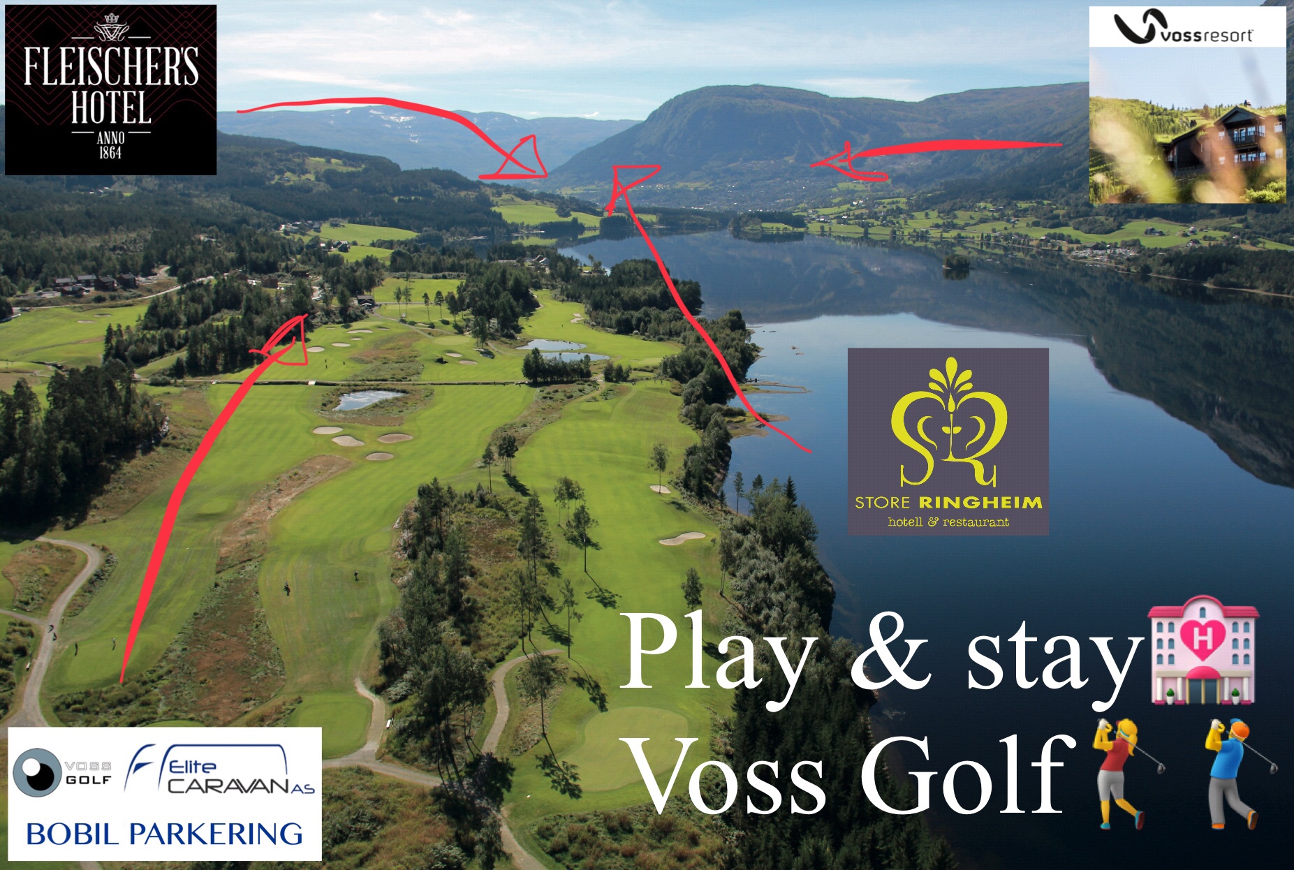 Hotell- og golf pakker Voss Golf