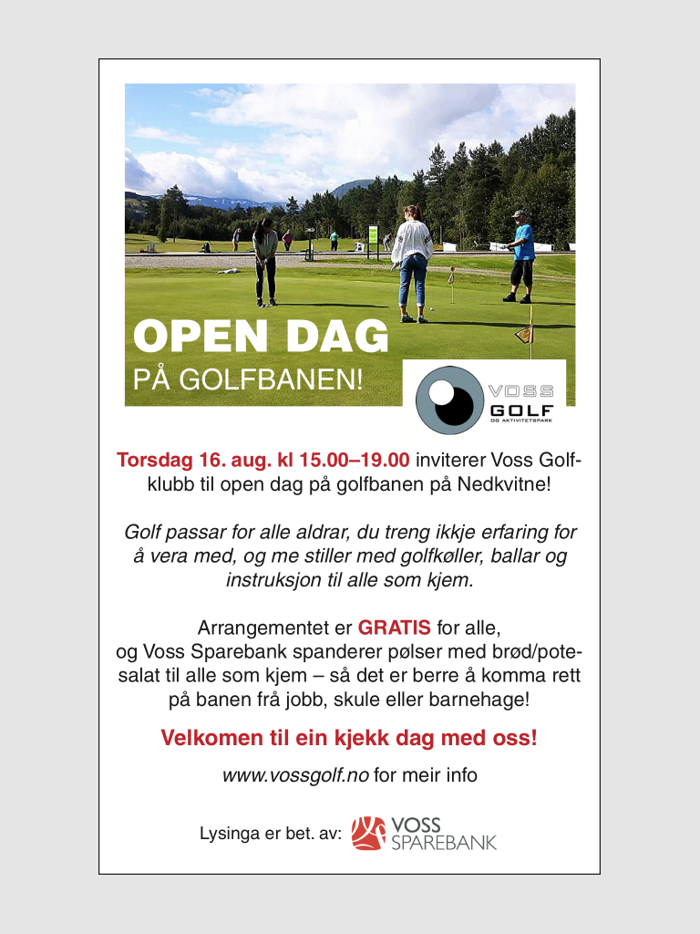 Open dag på golfbanen!